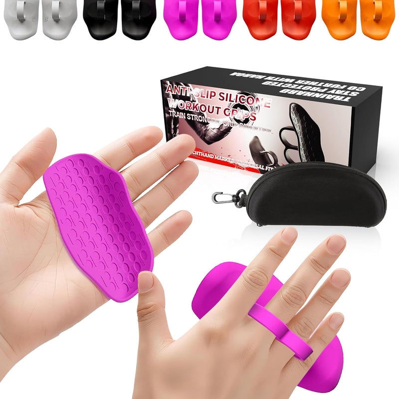 Harqa Anti‑Slip Workout Grips – Ergonomic Rubber Palm Protector for Weight Lifting, Deadlifts, Pull‑Ups, Crossfit – Two-Ring, No Sweaty Gym Grip Pads for Men & Women - Image 1